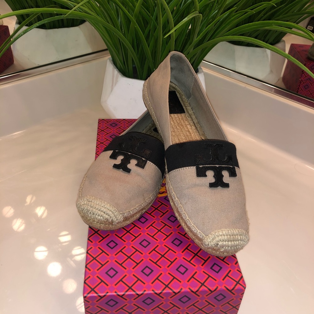 Tory Burch Weston Flat Espadrille Natural Black